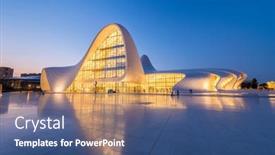  Presentation with award - Theme with baku-july-20-heydar-aliyev background and a ocean colored foreground