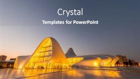  Presentation with award - Beautiful PPT theme featuring baku-july-20-heydar-aliyev backdrop and a ocean colored foreground