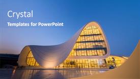  Presentation with award - Theme consisting of baku-july-20-heydar-aliyev background and a teal colored foreground