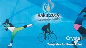  Presentation with posters - Presentation theme featuring baku-march-21-2015-2015 background and a teal colored foreground