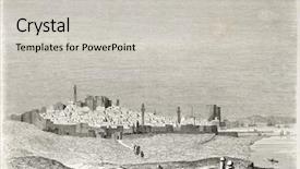  Presentation with create - Audience pleasing presentation theme consisting of baku old view created backdrop and a light gray colored foreground