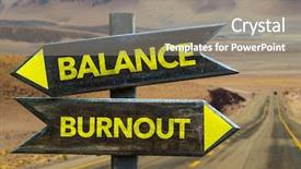  Presentation with burnout - Slide deck consisting of balance - burnout crossroad background and a gray colored foreground