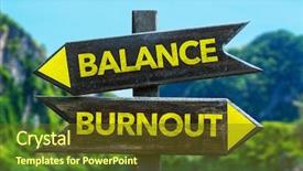  Presentation with burnout - Beautiful theme featuring balance - burnout crossroad backdrop and a tawny brown colored foreground