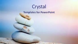  Presentation with zen stones - Theme enhanced with water balance - stones on the beach zen background and a light blue colored foreground