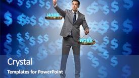  Presentation with find - PPT layouts with balance between home and work background and a ocean colored foreground