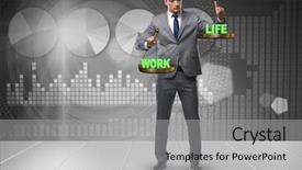  Presentation with find - Slide set with balance between home and work background and a light gray colored foreground