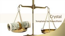  Presentation with gold ballokns - Audience pleasing presentation theme consisting of balance between roll of dollars backdrop and a cream colored foreground