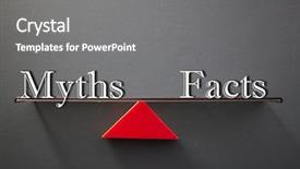  Presentation with balance - Slide deck featuring balance concept words myths background and a gray colored foreground