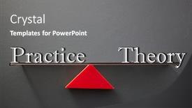  Presentation with theory - Audience pleasing theme consisting of balance concept words theory backdrop and a gray colored foreground