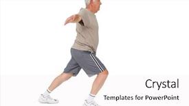  Presentation with stretching - Cool new theme with balance exercise - full length side view backdrop and a white colored foreground