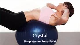  Presentation with woman praying over bible - Beautiful theme featuring balance exercise - woman leaning backwards backdrop and a  colored foreground