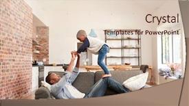  Presentation with father and son - Presentation with balance family - father and son having fun background and a lemonade colored foreground