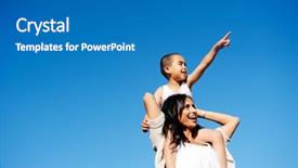  Presentation with mom and newborn - Theme consisting of balance family - mom and son happy background and a teal colored foreground