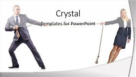  Presentation with tug of war sport - Slide set enhanced with balance gender - tug of war concept background and a white colored foreground