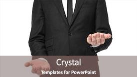  Presentation with art of balance - Presentation with balance gesture on white background background and a gray colored foreground