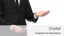  Presentation with balance - Slide deck with balance gesture on white background background and a white colored foreground