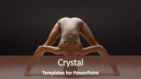  Presentation with yoga for heart diseases - Amazing presentation theme having human body spiritual - young beautiful yoga woman is backdrop and a tawny brown colored foreground