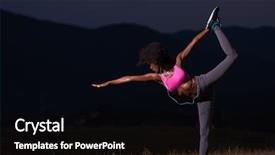  Presentation with beautiful nature - Colorful PPT theme enhanced with balance power - young beautiful black woman doing backdrop and a wine colored foreground