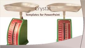  Presentation with balance scale - PPT theme consisting of balance-scale-on-a-white background and a lemonade colored foreground