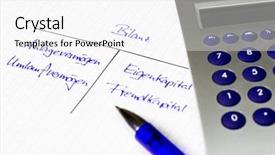  Presentation with white sheet - Cool new presentation design with balance sheet - financial concept backdrop and a white colored foreground
