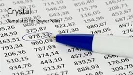  Presentation with balance - Cool new slide set with balance sheet - marked digits on spreadsheet backdrop and a light gray colored foreground