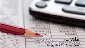  Presentation with statistics - Slides featuring balance sheet numbers are statistics background and a light gray colored foreground