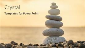 Presentation with stones - Presentation having balance-stones-close-up background and a lemonade colored foreground