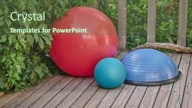  Presentation with balance - Theme with balance-swiss-bosu-and-slam background and a tawny brown colored foreground