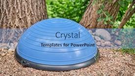  Presentation with oak tree - Presentation design with balance-training-half-ball-under background and a light blue colored foreground