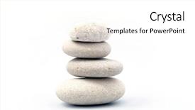  Presentation with pile - Amazing slides having pile of river stones backdrop and a white colored foreground