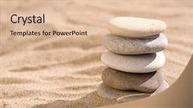  Presentation with balance - Slides featuring zen stones beach - balance background and a lemonade colored foreground