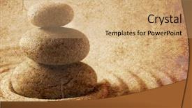  Presentation with balance - Colorful PPT theme enhanced with mindfulness zen stones stacked - balance backdrop and a coral colored foreground