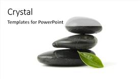  Presentation with alternative - Slides featuring zen pebbles and a young background and a white colored foreground