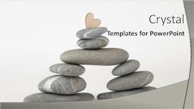  Presentation with balanced stones - Presentation with balanced-gray-zen-pebbles background and a white colored foreground