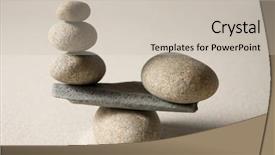  Presentation with stones - PPT layouts consisting of balanced life - balancing stones background and a soft green colored foreground