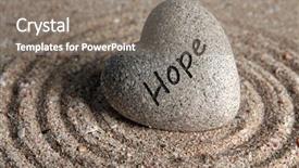  Presentation with zen stone - Theme enhanced with balanced life - grey zen stone in shape background and a gray colored foreground