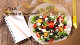  Presentation with diet - Theme enhanced with balanced meal plan - diet food concept background and a  colored foreground