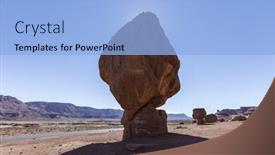  Presentation with harmony and balance rock - PPT layouts having balanced rock along lees ferry road at glen canyon national recreation area in northern arizona background and a light blue colored foreground