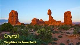  Presentation with moab - Presentation theme with balanced rock in arches national background and a tawny brown colored foreground