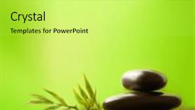  Presentation with balanced stones - Audience pleasing PPT layouts consisting of feng shui - balanced spa stones with bamboo backdrop and a yellow colored foreground