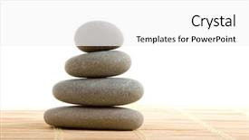  Presentation with balanced stones - Beautiful presentation theme featuring close up pyramids - balanced stones backdrop and a white colored foreground