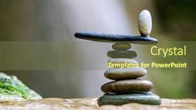  Presentation with waterfalls - Presentation featuring balanced-zen-stones-pebbles background and a violet colored foreground