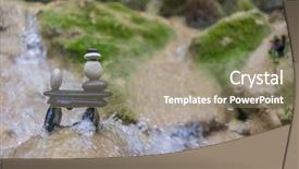  Presentation with waterfalls - Slides with balanced zenstones at the waterfalls background and a gray colored foreground