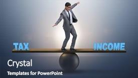  Presentation with tax income - Amazing presentation having balancing between income and tax backdrop and a ocean colored foreground
