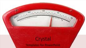  Presentation with art of balance - PPT layouts consisting of balancing machine - balance background and a crimson colored foreground