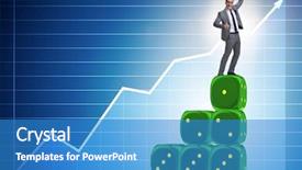  Presentation with uncertainty - Beautiful theme featuring balancing on top of dice backdrop and a teal colored foreground