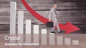  Presentation with portfolio - Slides with balancing portfolio - side view of businessman walking background and a  colored foreground