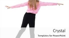  Presentation with people falling - PPT layouts having balancing young business woman or dodge falling woman rear view people collection isolated over white background the girl office worker in black pants balances on the left leg background and a white colored foreground