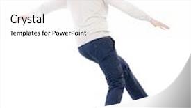  Presentation with people falling - Cool new PPT theme with balancing young man or dodge the falling man rear view people collection backside view of person isolated over white background the bearded man in a white warm sweater covers her eyes backdrop and a white colored foreground