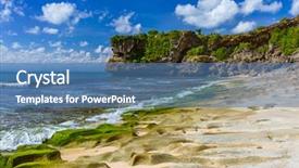  Presentation with ubud bali indonesia sep 5 - Slide deck enhanced with balangan beach in bali indonesia background and a teal colored foreground